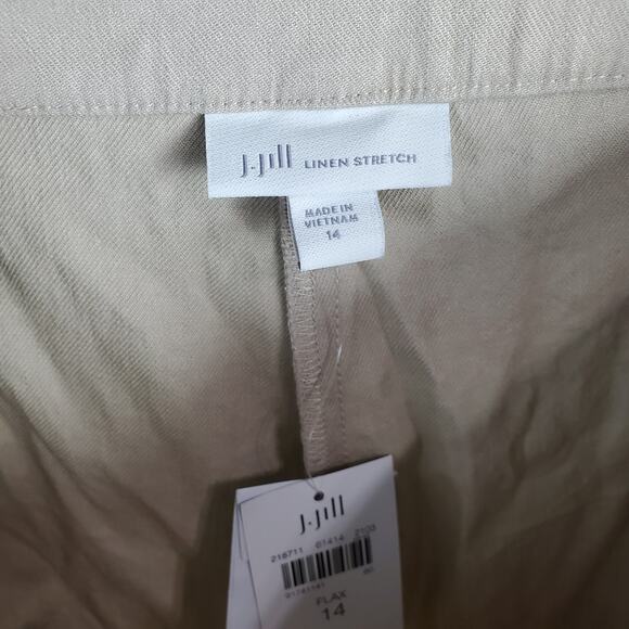 J. Jill Linen Stretch Flax Pants Size 14 - Picture 3 of 6